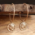 Boho Hoop Earrings Coin