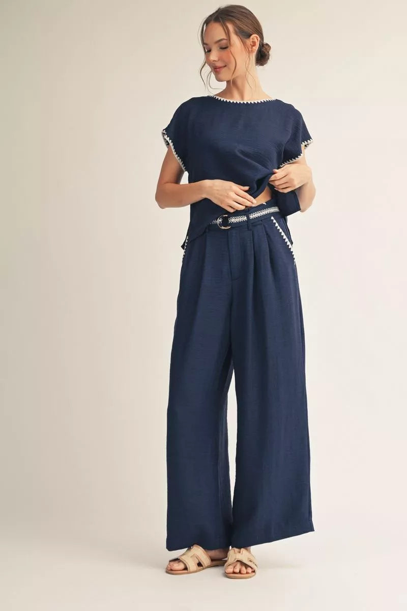 Jodifl Crinkle Embroidery Detail Top