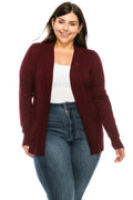 Bianco Plus Solid Knit Cardigan