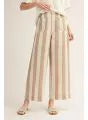 Jodifl High Waist Wide Leg Bold Stripe Pants with Pockets