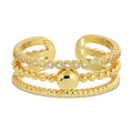 Splendid Iris Delicate Layered Adjustable Ring