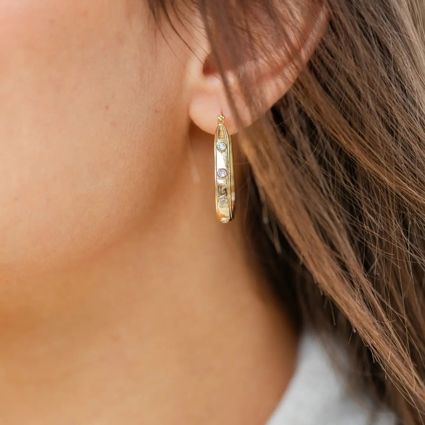Splendid Iris Petite Oblong Latchback Earrings