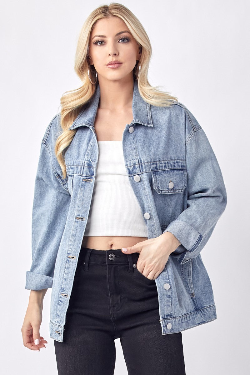 Risen Curvy Oversized DenimJacket