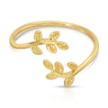 Splendid Iris Adjustable Leaf Ring