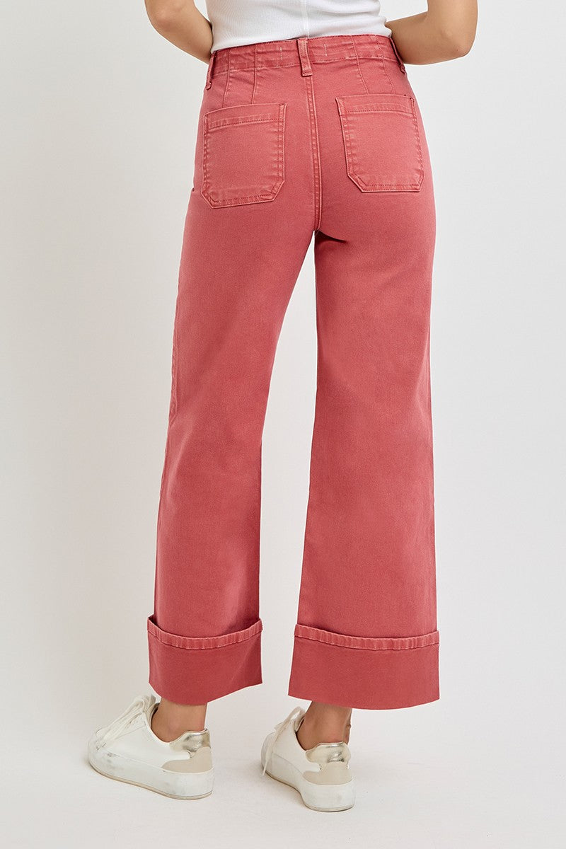 Risen Plus High Rise Pocket Cuffed Pants