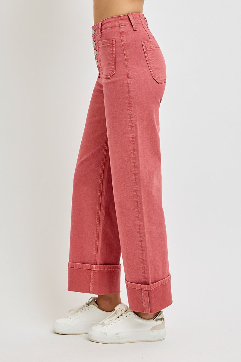 Risen Plus High Rise Pocket Cuffed Pants