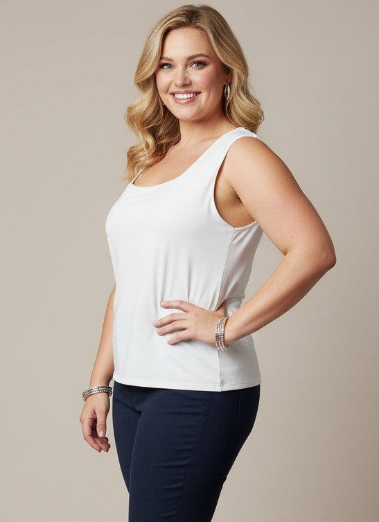 Spin Double Front & Back Scoop Neck Tank Plus