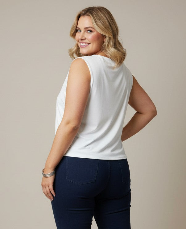 Spin Double Front & Back Scoop Neck Tank Plus