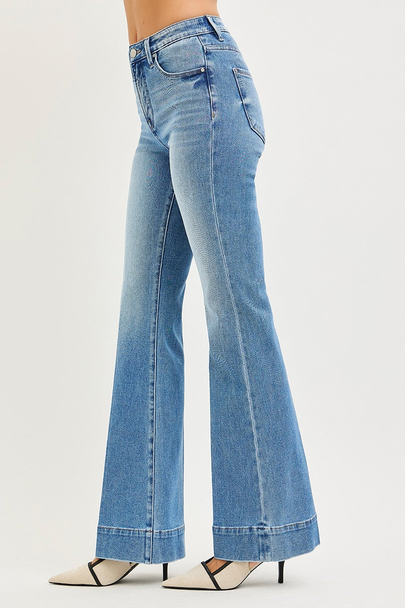 Risen Curvy TC 4-Way Stretch High Rise Flare Jeans