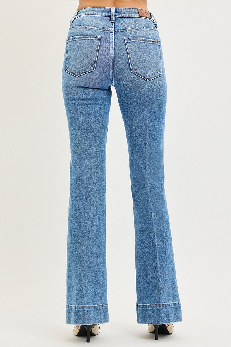 Risen Curvy TC 4-Way Stretch High Rise Flare Jeans
