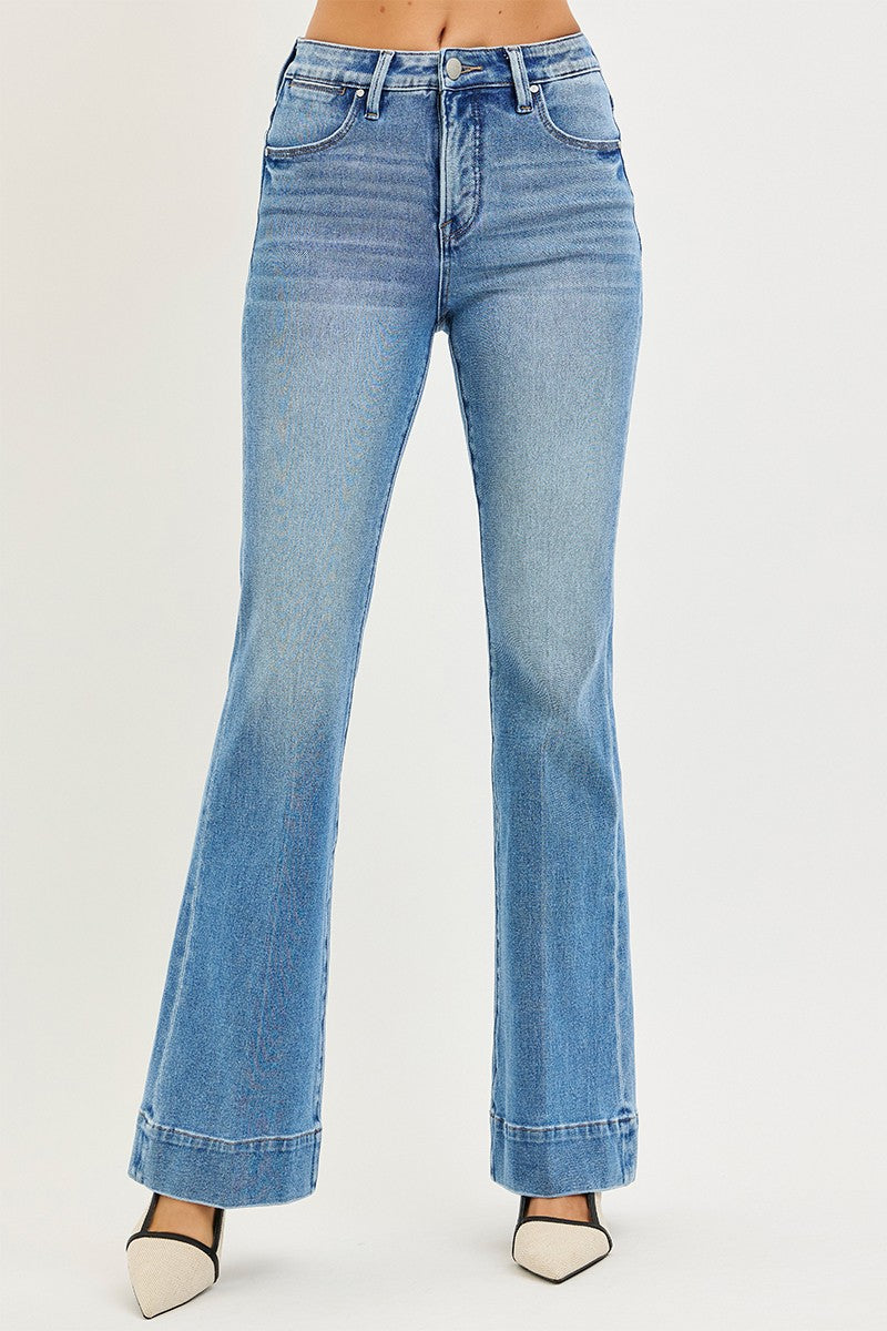 Risen Curvy TC 4-Way Stretch High Rise Flare Jeans