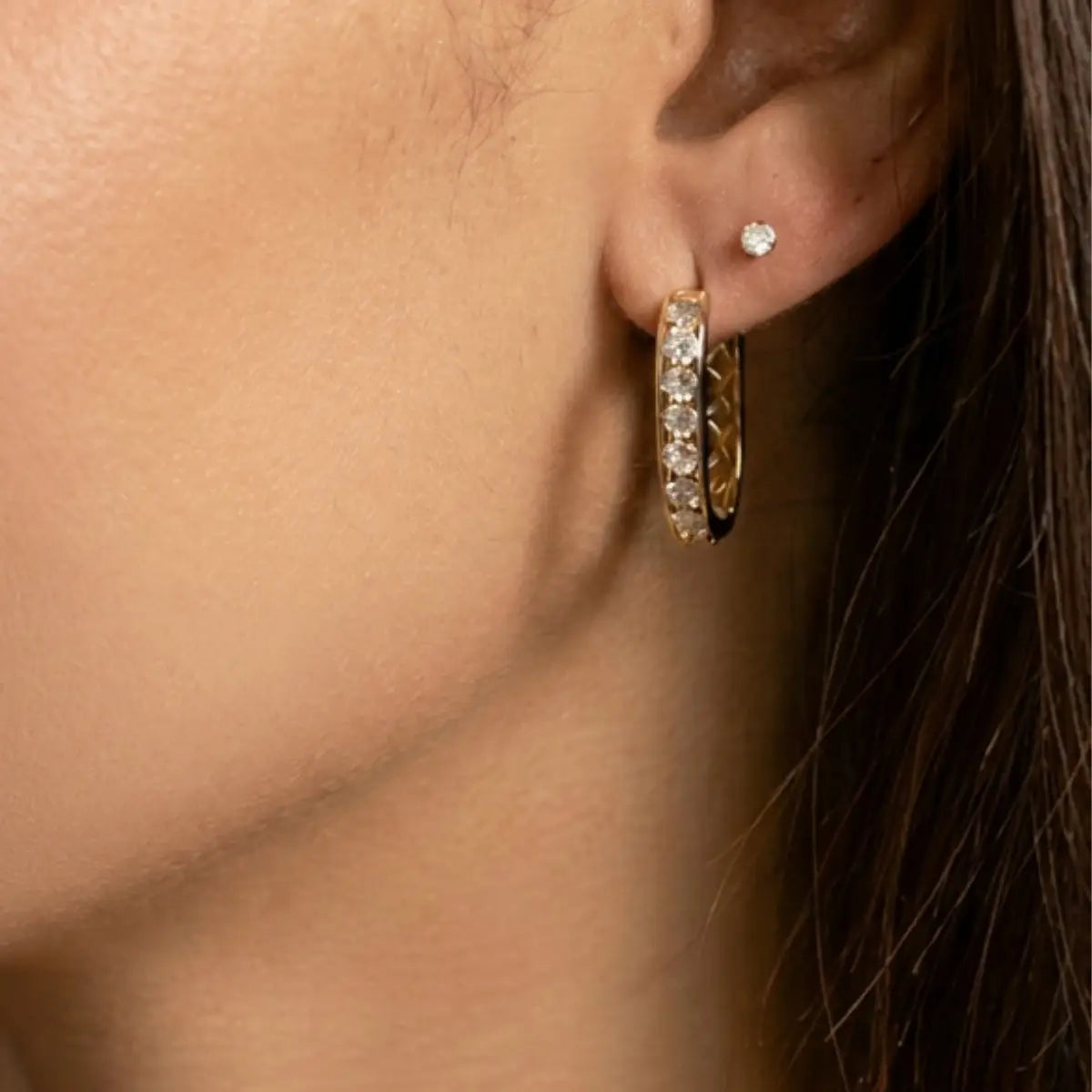 Splendid Iris Luxe Cubic Zirconia Huggies