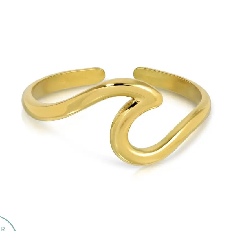Splendid Iris Adjustable Wave Ring, Water-Resistant