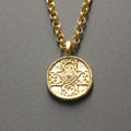 Cross Coin Necklace Tiny Pearl