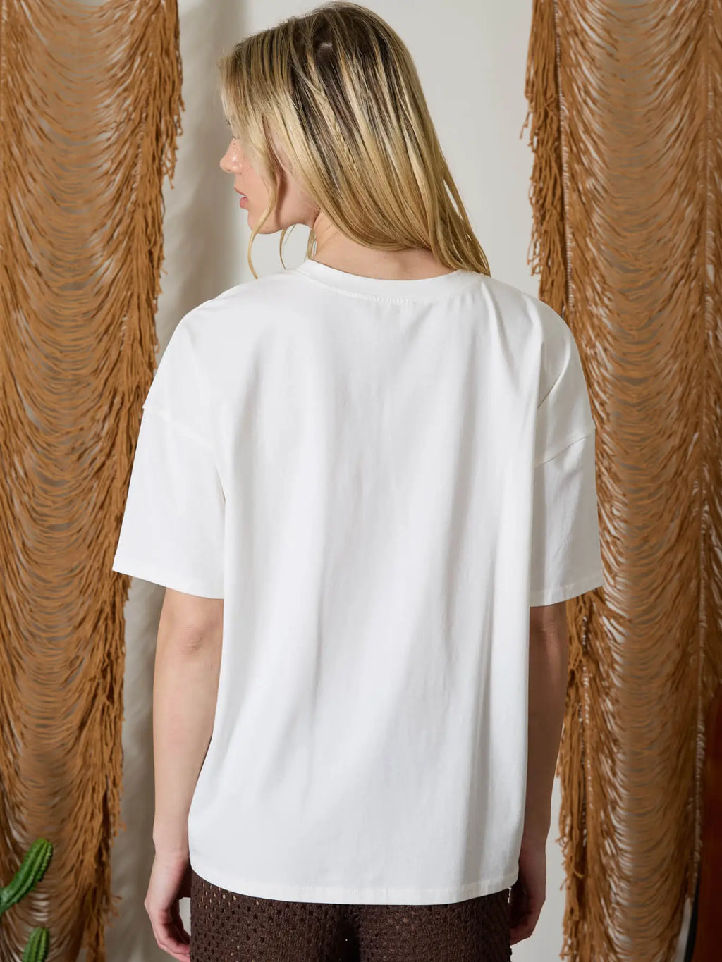 Blu Pepper Cowboy Oversized Knit Graphic Shirt