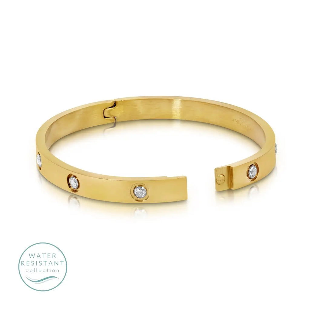Splendid Iris Cubic Hinged Bracelet
