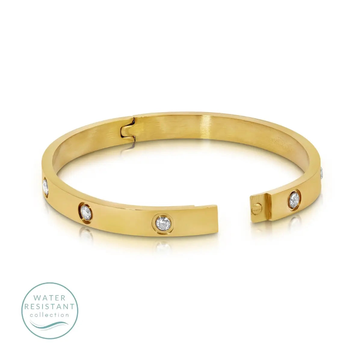 Splendid Iris Cubic Hinged Bracelet