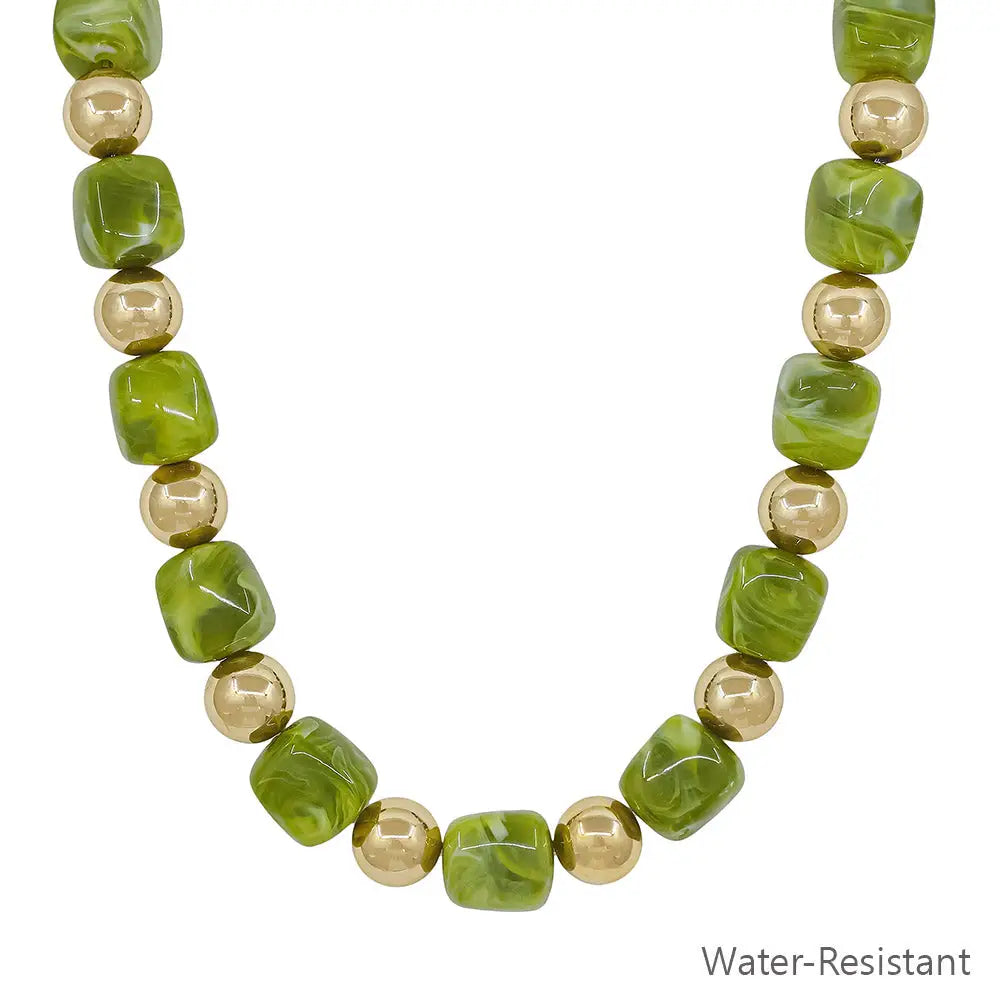 WH Water Resistant Gold and Olive Green