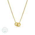 Splendid Iris Connected Circles Necklace, Water-Resistant