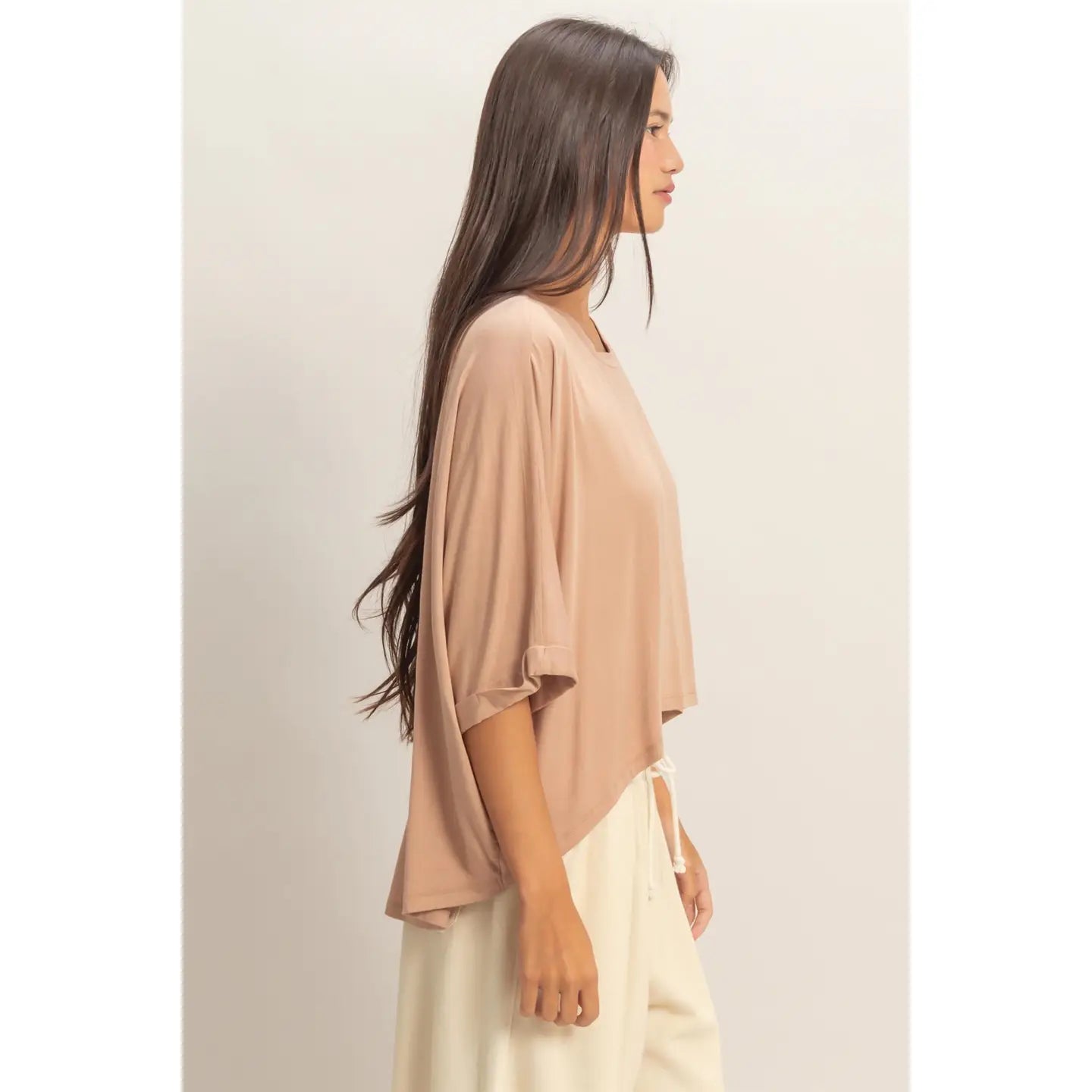 Hyfve Relaxed High-Low Batwing Sleeve Top