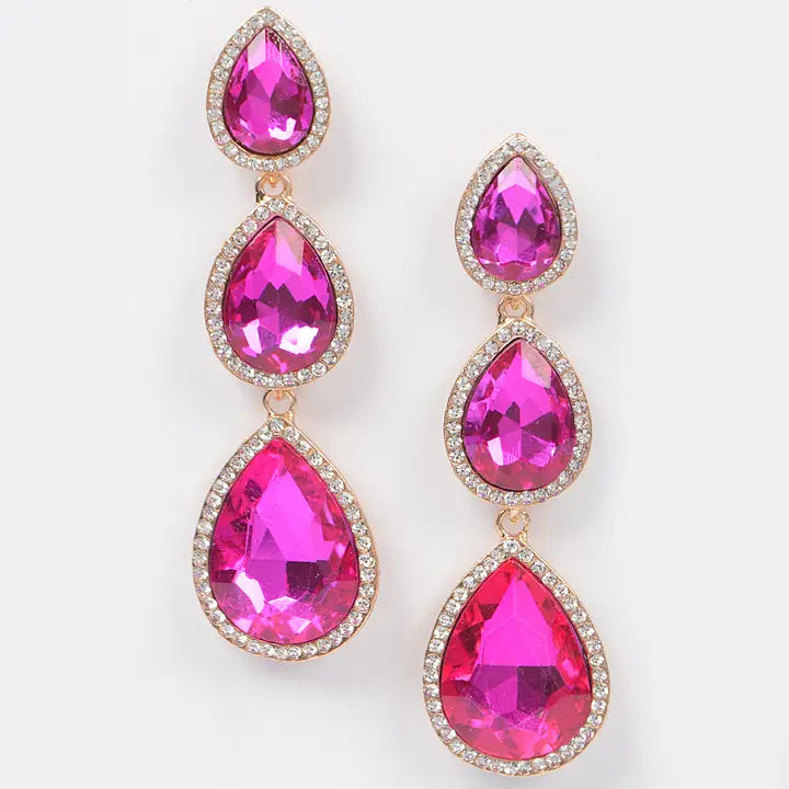 H&D Teardrop Drop Earrings