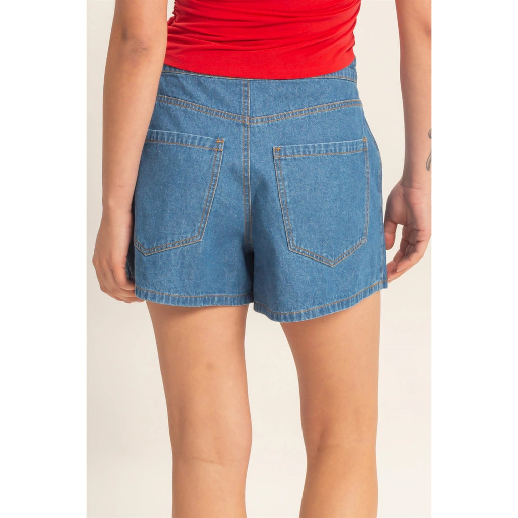 Hyfve Wrap Front Denim Skort