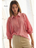 Oddi Striped Puff Sleeve Blouse