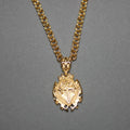 Fleur De Lis Cross Pendant Charm Necklace
