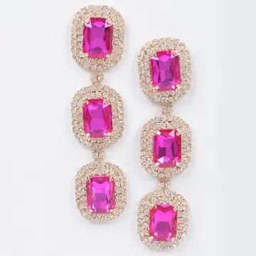 H&D Rhinestone Dangle Earring