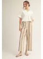 Jodifl High Waist Wide Leg Bold Stripe Pants with Pockets