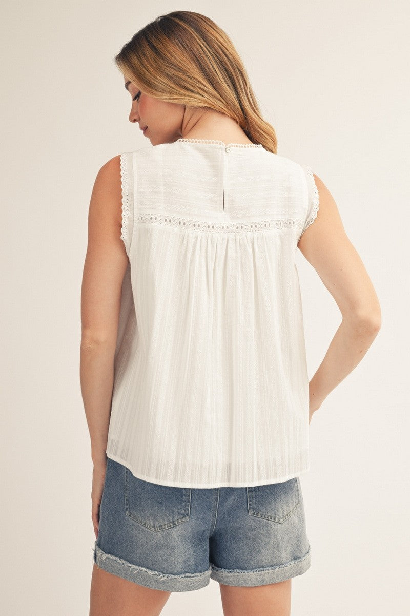 Jodifl Lovely Babydoll Eyelet Top