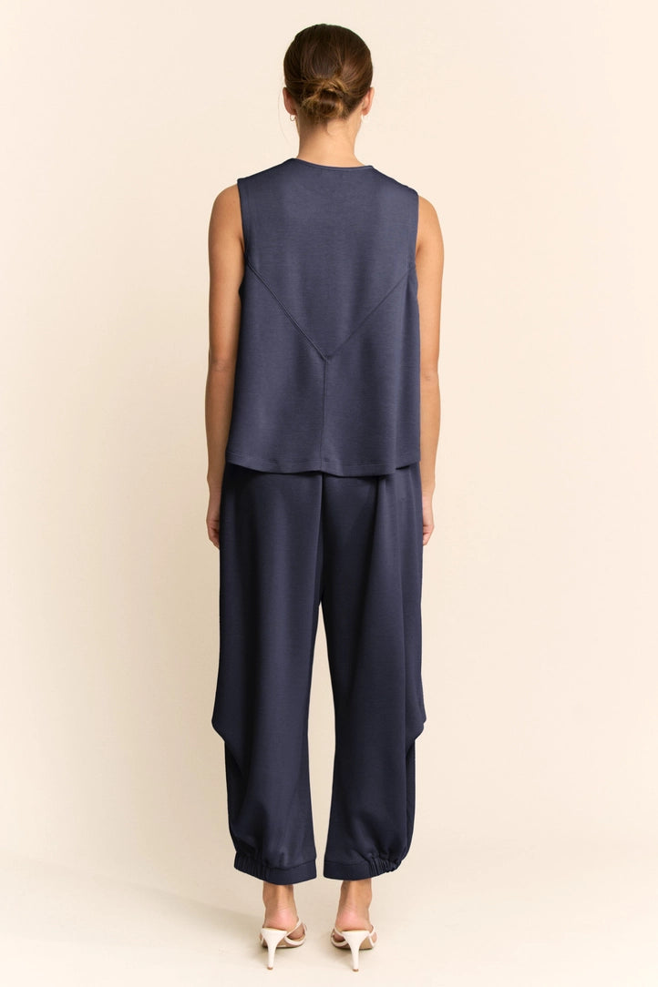 Davi & Dani Cinch Tie Top with Semi Joggers