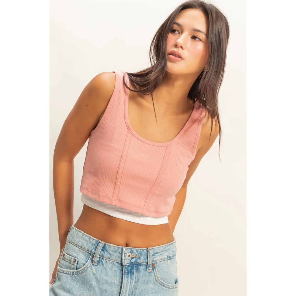 Hyfve Cropped RIbbed Tank Top