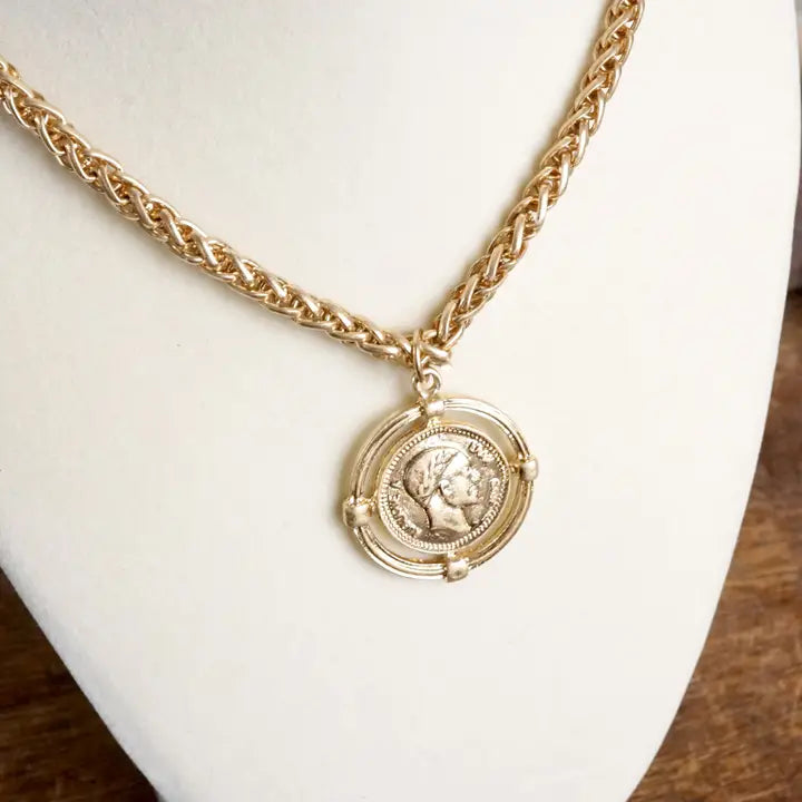 Framed Coin Necklace
