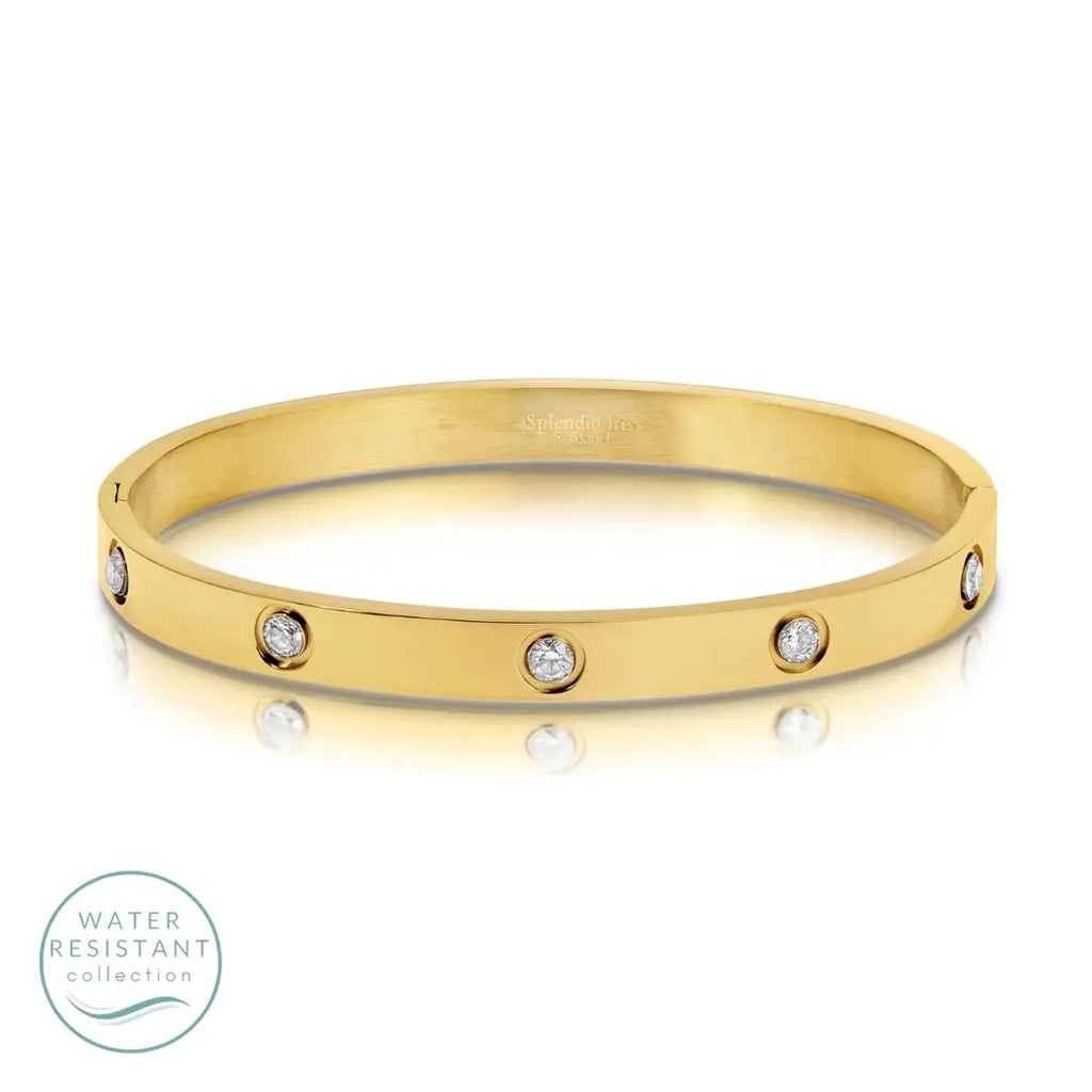 Splendid Iris Cubic Hinged Bracelet