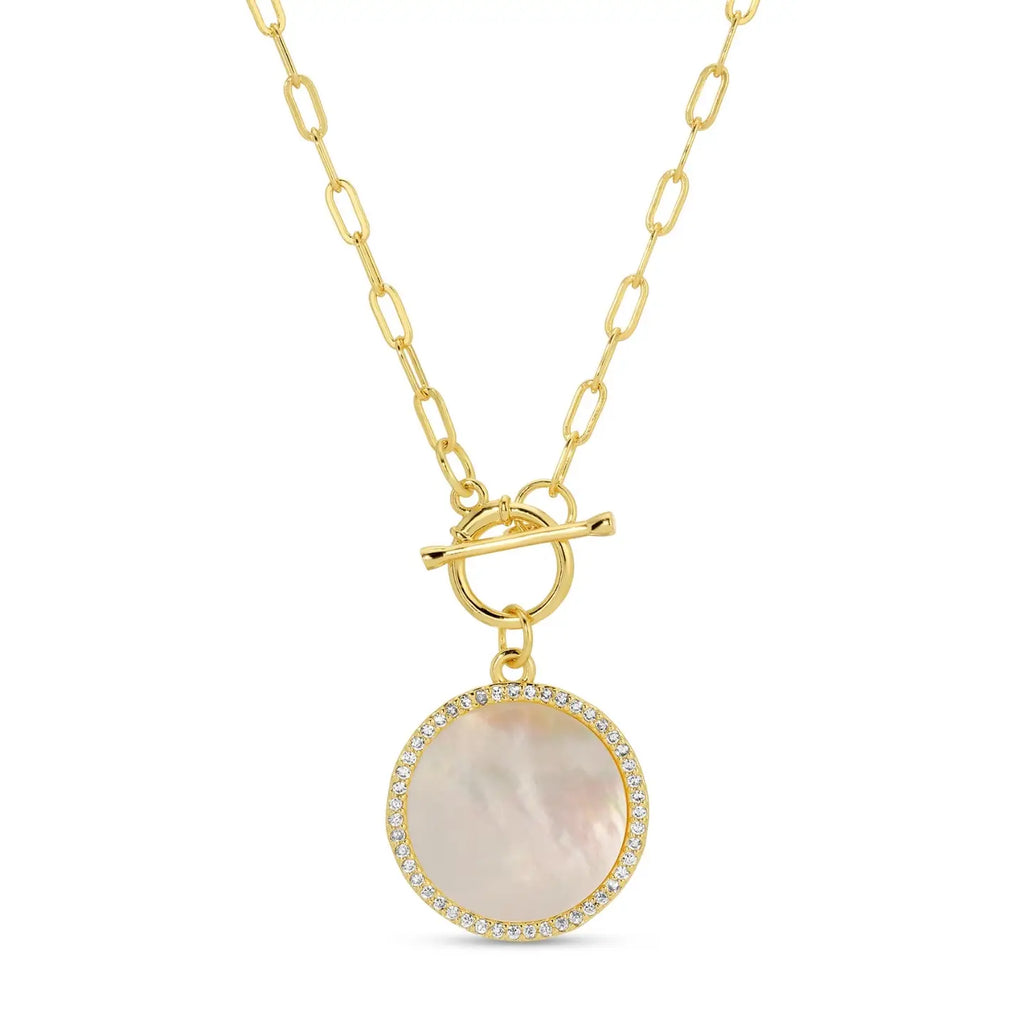 Splendid Iris Mother of Pearl Necklace