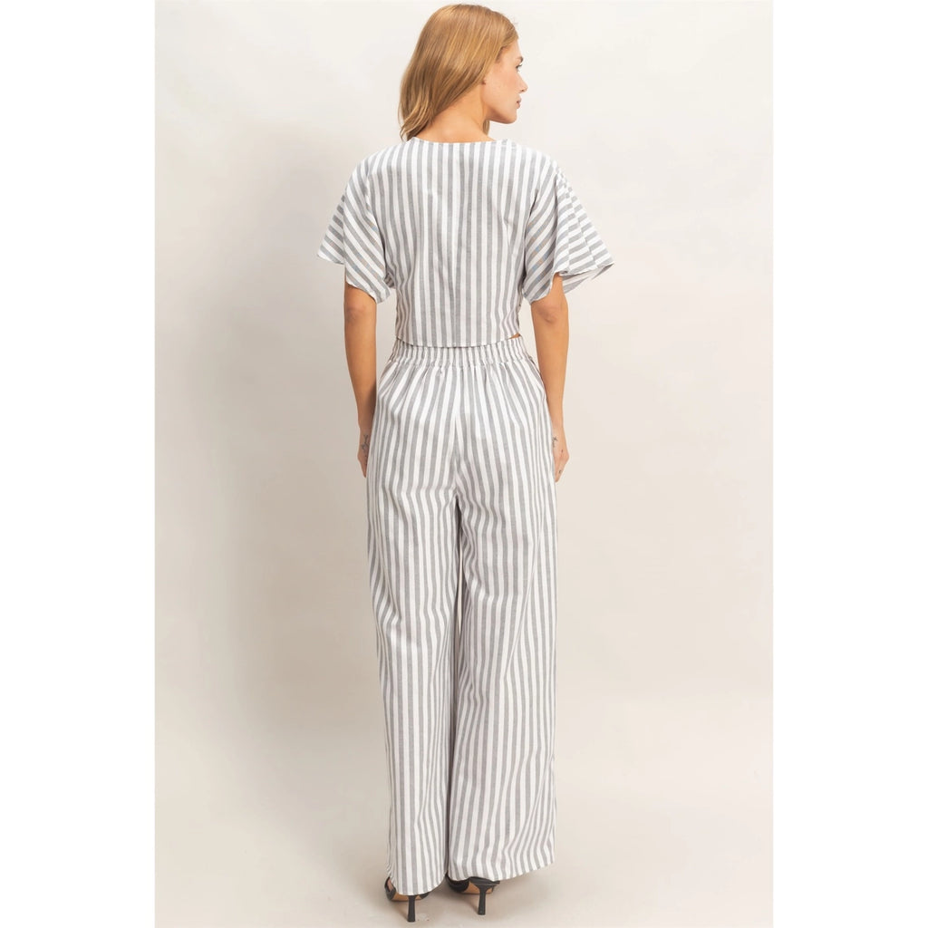 Hyfve Striped Twist Front Top & Pants
