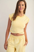 Eesome Mineral Washed Wrap Top