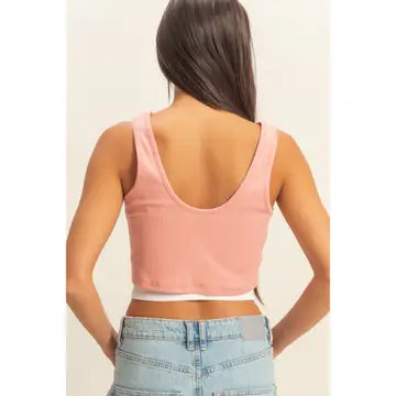 Hyfve Cropped RIbbed Tank Top