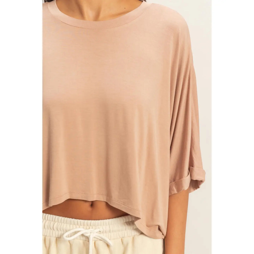 Hyfve Relaxed High-Low Batwing Sleeve Top
