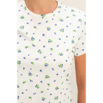 Hyfve Blueberry Print Crew Neck Tee