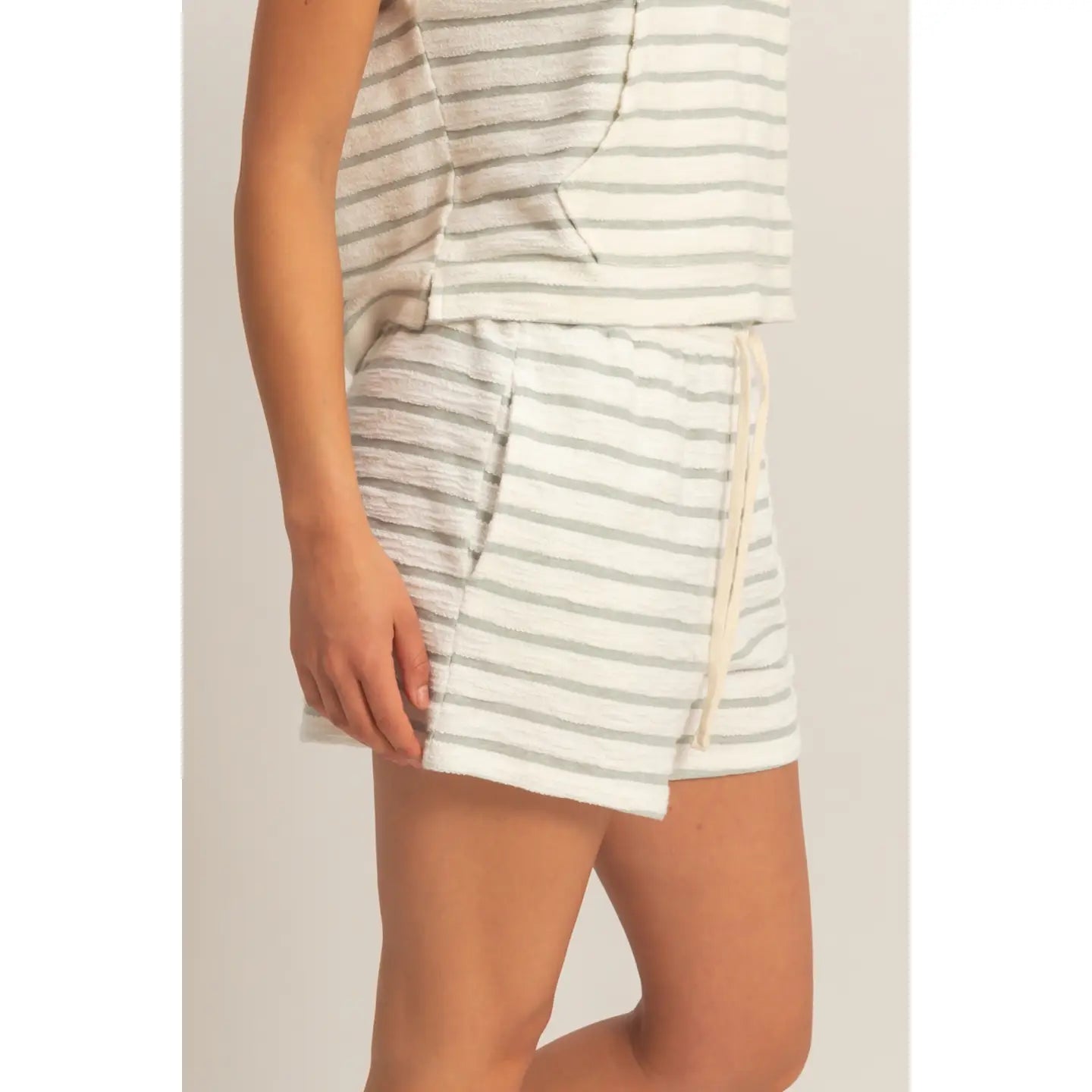HYFVE Striped Drawstring Waist Shorts