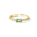Splendid Iris Just A Touch of Color Pavé Adjustable Ring
