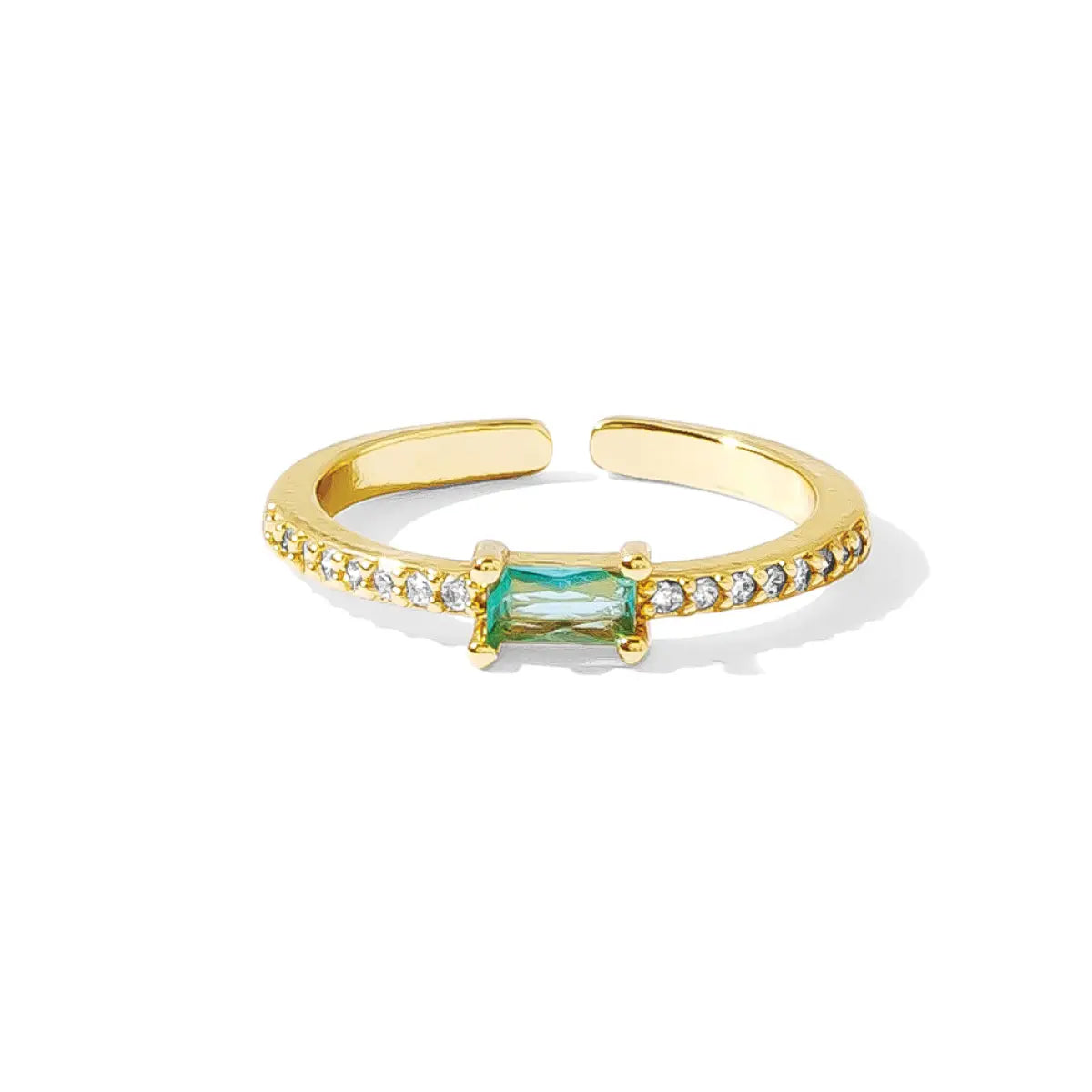 Splendid Iris Just A Touch of Color Pavé Adjustable Ring