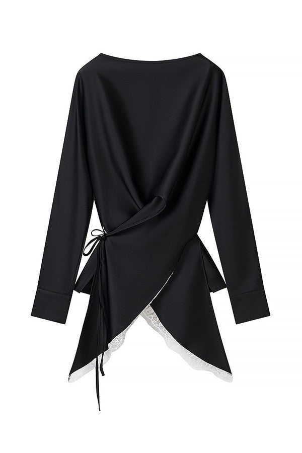 Sundayup Asymmetrical Wrap Blouse and Skirt Set