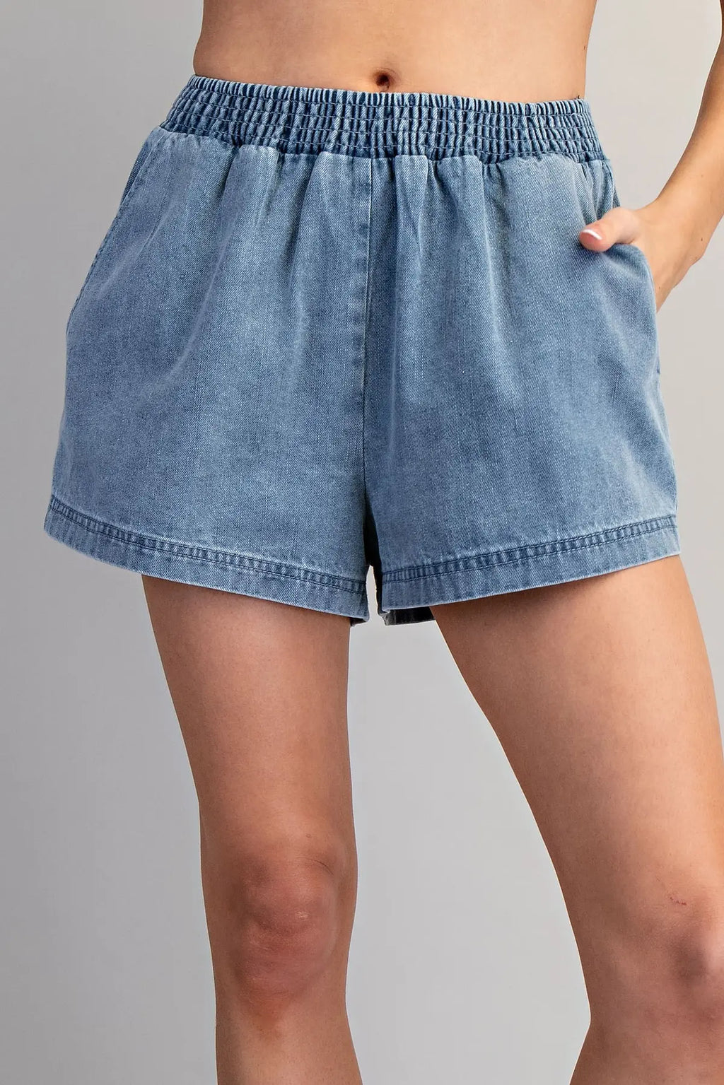 Eesome Elastic Waist Denim Short