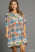 Umgee Border Print Dress