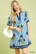 Umgee Lining Puff Sleeve Oversized Dress