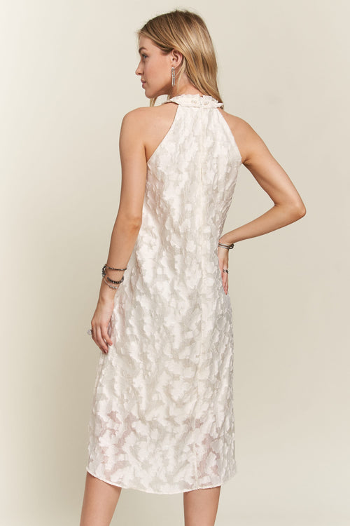 Adora Pearl Accent Applique Dress