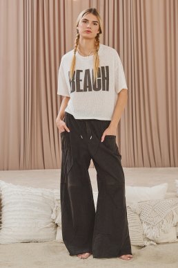 JBJ Sheer Beach Cropped Tee